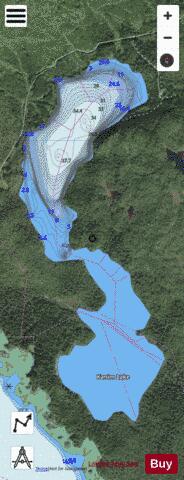 Kanim Lake depth contour Map - i-Boating App - Satellite