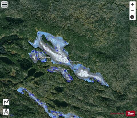 Kathie Lake depth contour Map - i-Boating App - Satellite