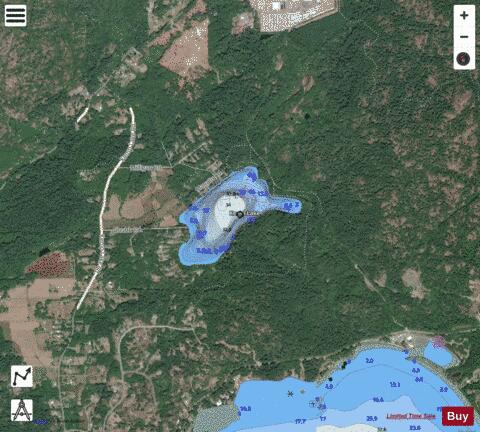 Kemp Lake depth contour Map - i-Boating App - Satellite