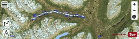 Kitchner Lake depth contour Map - i-Boating App - Satellite