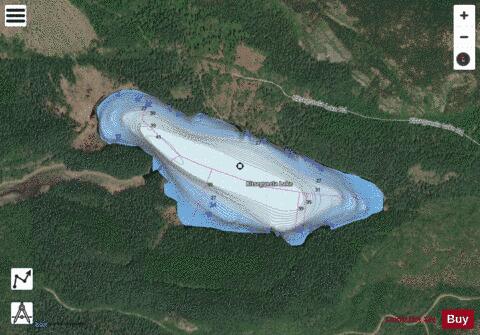 Kitseguecla Lake depth contour Map - i-Boating App - Satellite