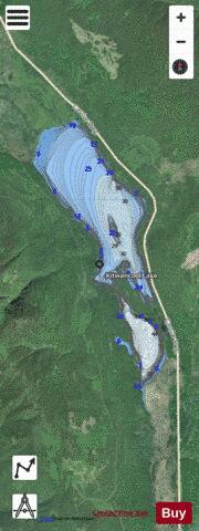Kitwanga Lake depth contour Map - i-Boating App - Satellite