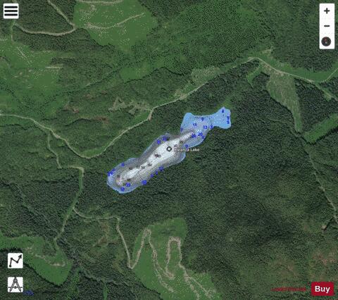 Kleanza Lake depth contour Map - i-Boating App - Satellite