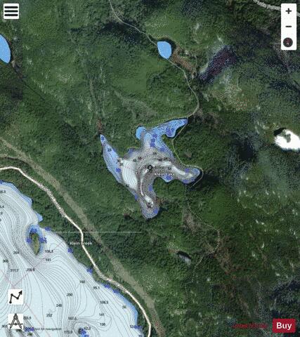 Klein Lake depth contour Map - i-Boating App - Satellite