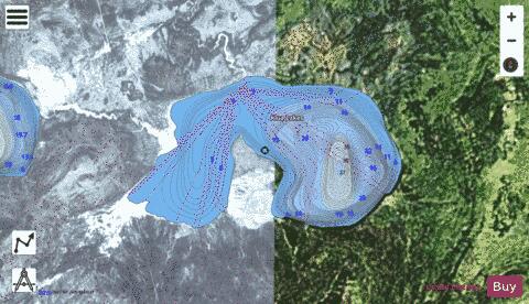 East Klua Lake depth contour Map - i-Boating App - Satellite