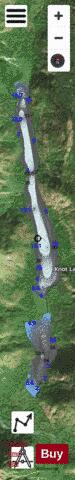 Knot Lakes depth contour Map - i-Boating App - Satellite