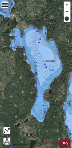 Knox Lake depth contour Map - i-Boating App - Satellite
