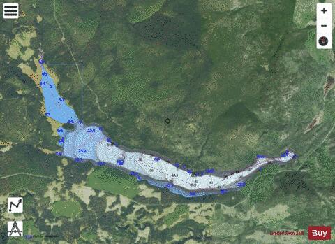 Kuyakuz Lake depth contour Map - i-Boating App - Satellite