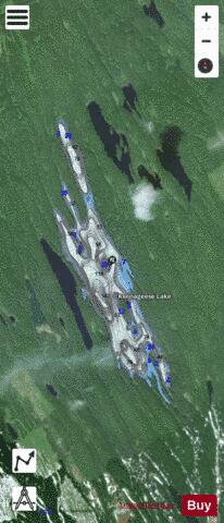Kwinageese Lake depth contour Map - i-Boating App - Satellite