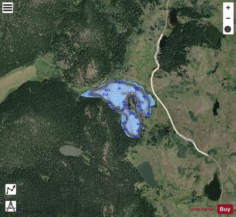 Lac Du Bois depth contour Map - i-Boating App - Satellite