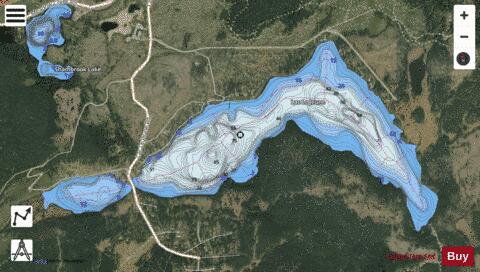 Lac Le Jeune depth contour Map - i-Boating App - Satellite
