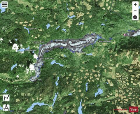 Lake Canim depth contour Map - i-Boating App - Satellite