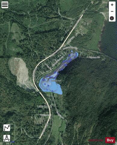 Lake Errock / Squakum depth contour Map - i-Boating App - Satellite
