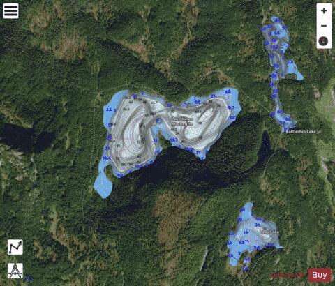 Lake Helen Mackenzie depth contour Map - i-Boating App - Satellite