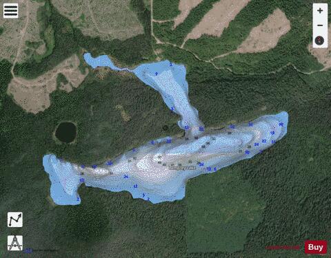 Lamprey Lake depth contour Map - i-Boating App - Satellite