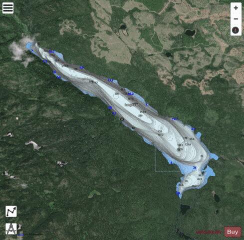 Lang Lake depth contour Map - i-Boating App - Satellite