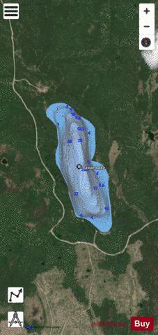 Lassie Lake depth contour Map - i-Boating App - Satellite