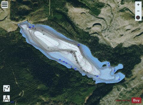 Laurie Lake depth contour Map - i-Boating App - Satellite