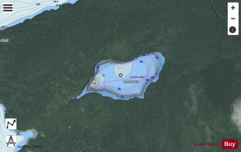 Leask Lake depth contour Map - i-Boating App - Satellite