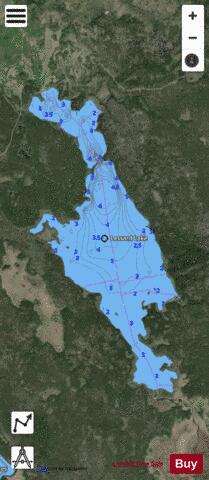 Lessard Lake depth contour Map - i-Boating App - Satellite