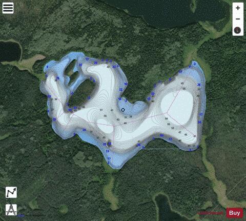 Lho Lakes, South depth contour Map - i-Boating App - Satellite