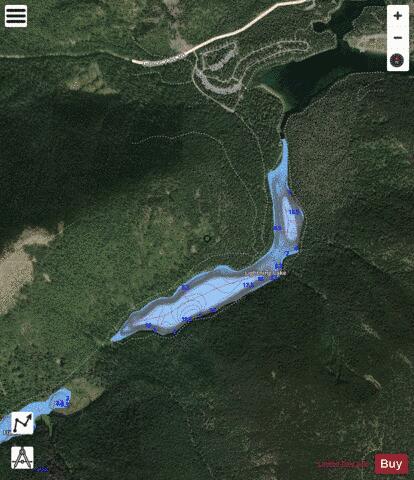 Lightning Lake depth contour Map - i-Boating App - Satellite