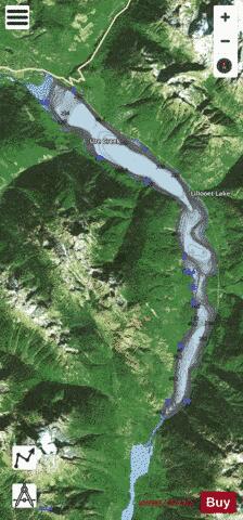 Lillooet Lake depth contour Map - i-Boating App - Satellite