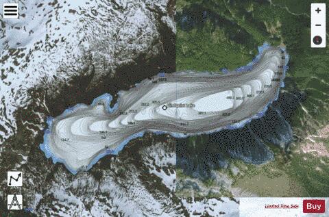 Lindquist Lake depth contour Map - i-Boating App - Satellite