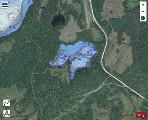 Little Bob Quinn Lake depth contour Map - i-Boating App - Satellite