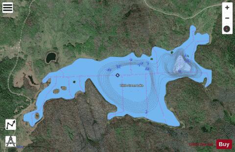 Little Green Lake depth contour Map - i-Boating App - Satellite