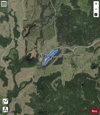 Lodgepole Lake depth contour Map - i-Boating App - Satellite