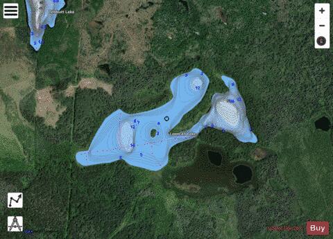 Looncall Lake depth contour Map - i-Boating App - Satellite