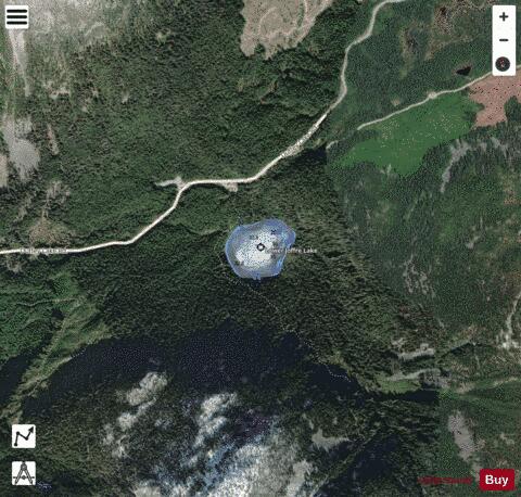 Lower Joffre Lake depth contour Map - i-Boating App - Satellite