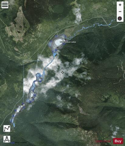 Lower Little Slocan Lake depth contour Map - i-Boating App - Satellite