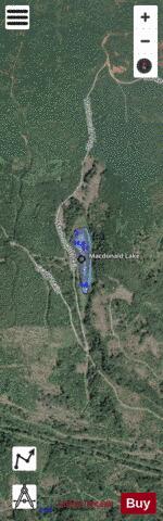 MacDonald Lake depth contour Map - i-Boating App - Satellite