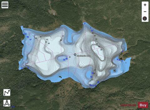 Mackenzie Lake depth contour Map - i-Boating App - Satellite