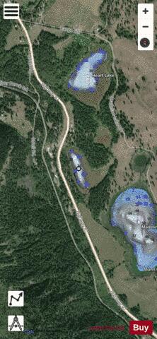 Madelaine # 3 Lake depth contour Map - i-Boating App - Satellite