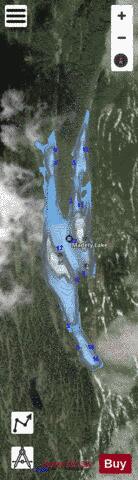 Madely Lake depth contour Map - i-Boating App - Satellite