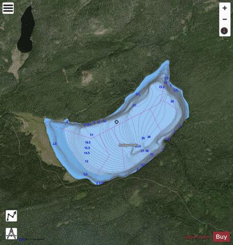 Malaput Lake depth contour Map - i-Boating App - Satellite