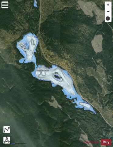 Manson Lake Lower depth contour Map - i-Boating App - Satellite
