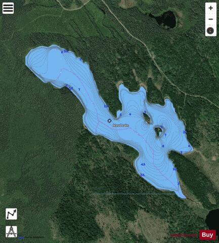 Maud Lake depth contour Map - i-Boating App - Satellite