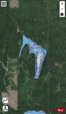 Mavis Lake depth contour Map - i-Boating App - Satellite