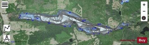 Mcbride Lake depth contour Map - i-Boating App - Satellite
