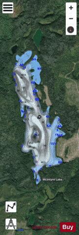 Mcintyre Lake depth contour Map - i-Boating App - Satellite