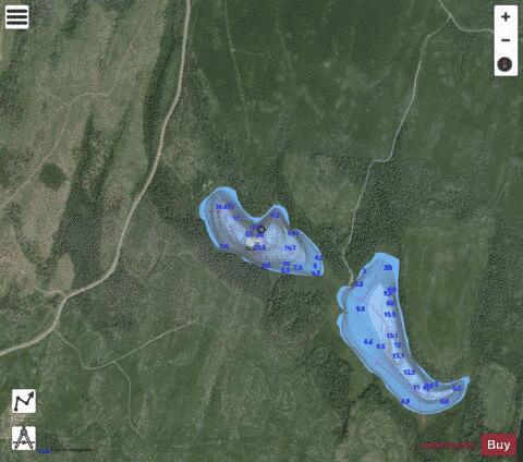 Mckenzie Lake (West) depth contour Map - i-Boating App - Satellite