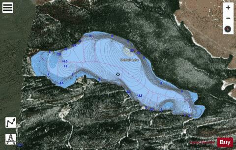 Mcknab Lake depth contour Map - i-Boating App - Satellite