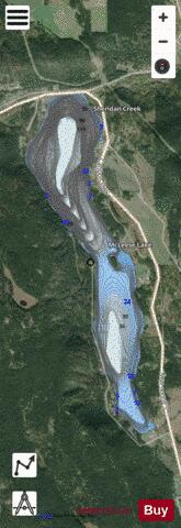 Mcleese Lake depth contour Map - i-Boating App - Satellite