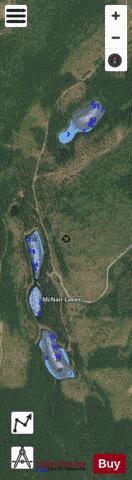 McNair Lakes depth contour Map - i-Boating App - Satellite