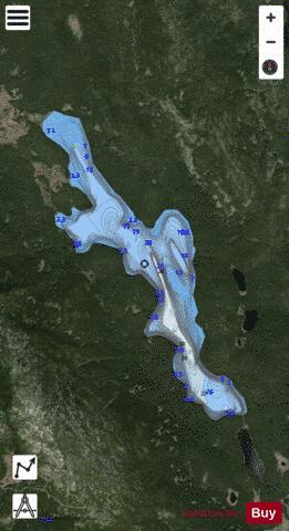 McQuarrie Lake depth contour Map - i-Boating App - Satellite