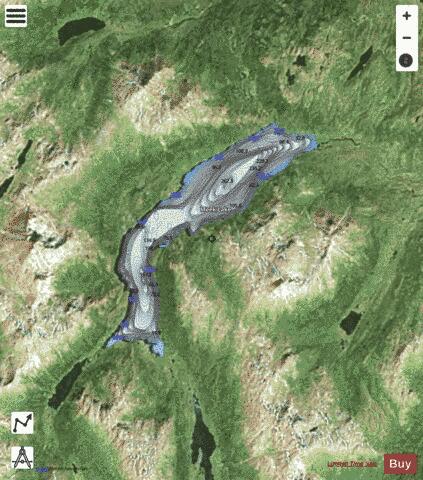 Meed Lake depth contour Map - i-Boating App - Satellite